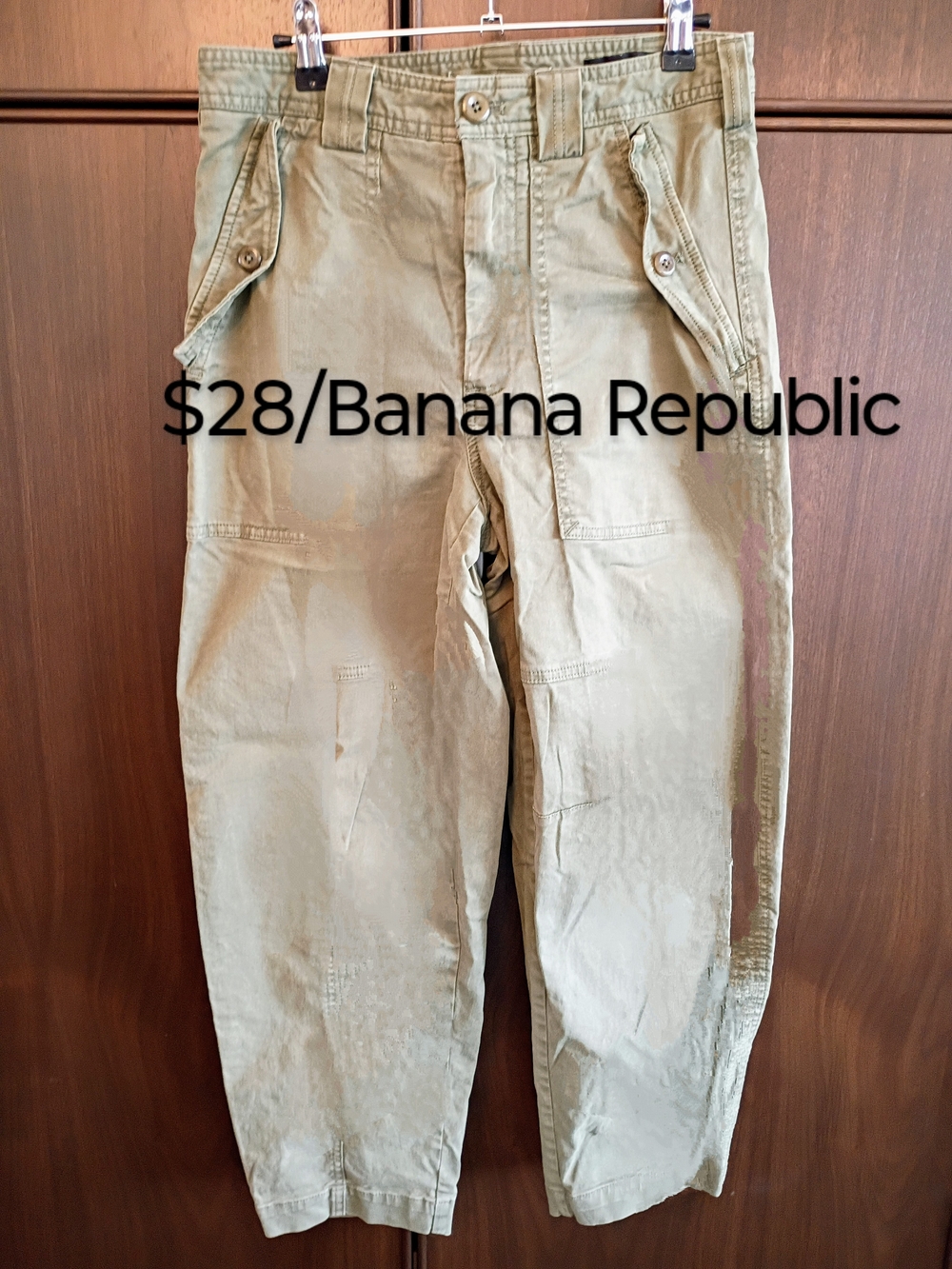 Banana Republic Women's Off-white Cargo Pants Size 2
